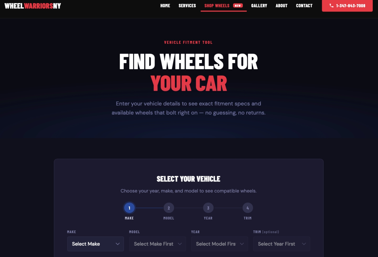 Wheel Warriors NY — Automotive website built by Sovamoon